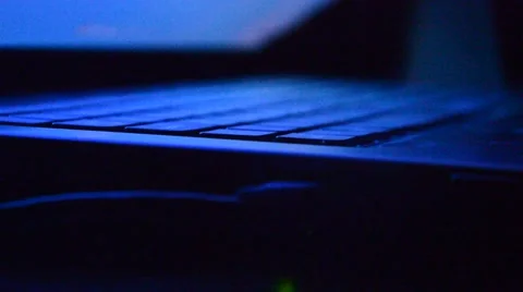 Computer working over night Stock Footage 41462141