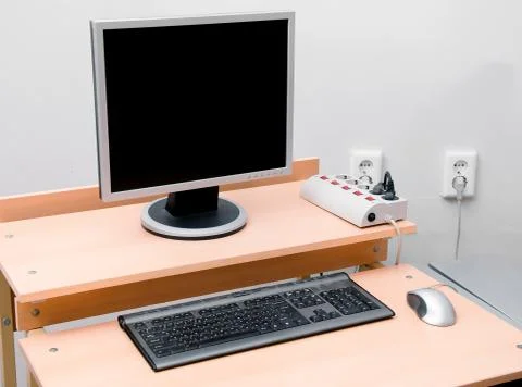 Computer workplace Stock Photos