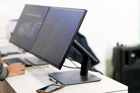 Computer workplace Stock Photos