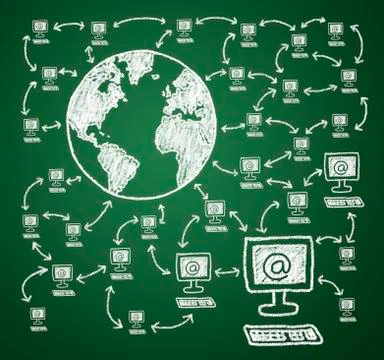 The computer in the world. イラスト素材