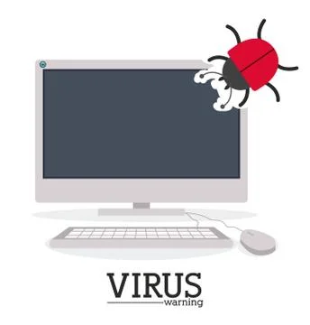 Computer worm design Illustrazione stock