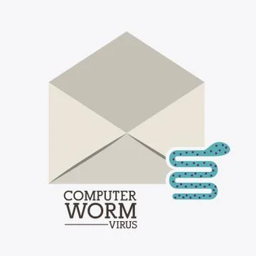 Computer worm design Stock Illustration