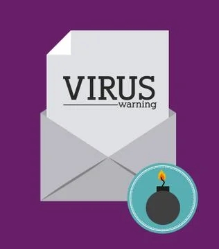 Computer worm design Illustrazione stock