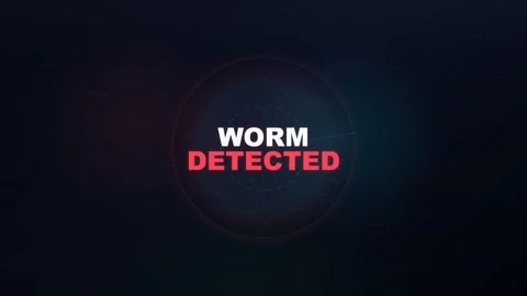 Computer worm detected on cybersecurity scan interface Stock-Footage 347429768