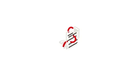 Computer worm, document destruction icon animation Stock Footage 161247801
