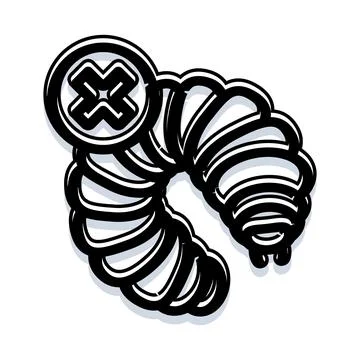 Computer worm grub error blocking system access Stock Illustration