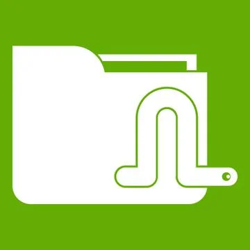 Computer worm icon green イラスト素材