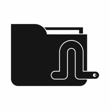 Computer worm icon, simple style イラスト素材