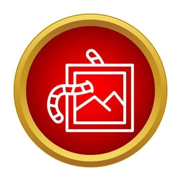 Computer worm infecting image file icon Stock Illustration