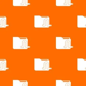 Computer worm pattern seamless Illustrazione stock