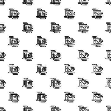 Computer worm pattern seamless Illustrazione stock