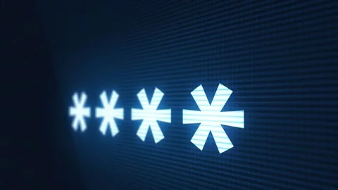 Computer Wrong Password Asterisk close up ALT Stock Footage 70429609