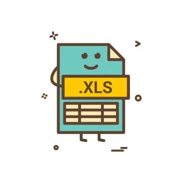 Computer xls file format type icon vector design Stock Illustration