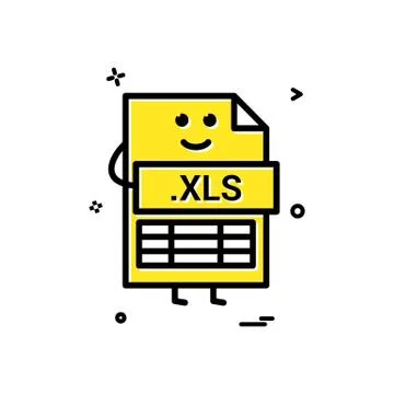 Computer xls file format type icon vector design Stock Illustration