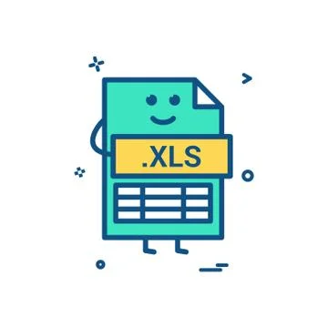 Computer xls file format type icon vector design Stockillustratie