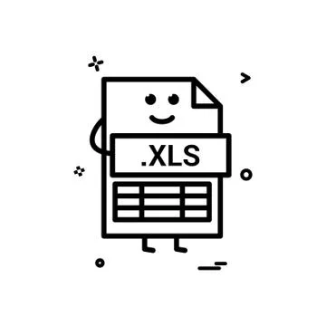 Computer xls file format type icon vector design Stock Illustration