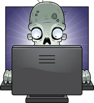Computer Zombie Stock Illustration
