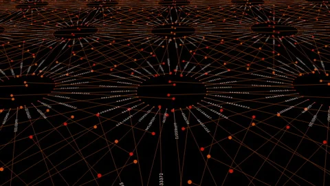 A computergenerated image of fireworks exploding in the night sky Stock Footage 274170570