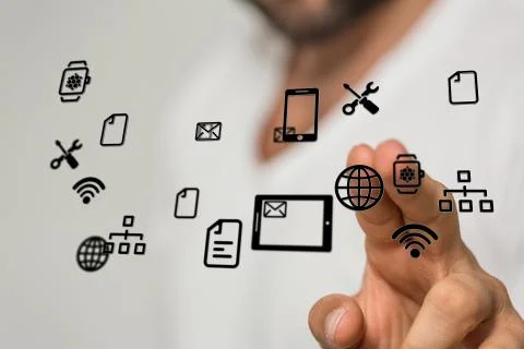 A computering cloud computing and files. Stock Photos