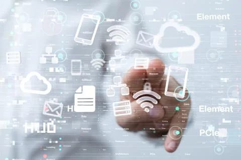 A computering cloud computing and files. 写真素材