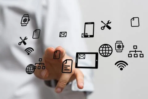 A computering cloud computing and files. Fotos de archivo