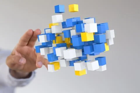 A computering cloud computing and files. Foto stock