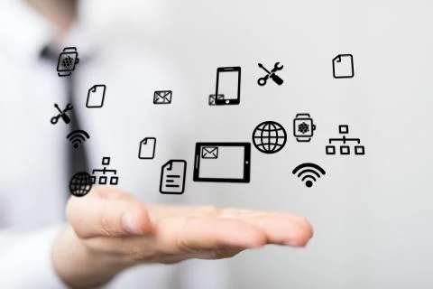 A computering cloud computing and files. Stock Photos