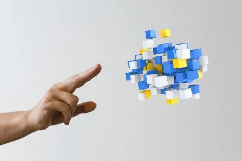 A computering cloud computing and files. Stockfoto's