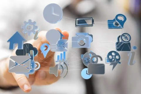 A computering cloud computing and files. Stockfoto's