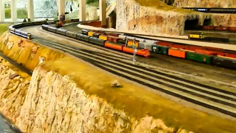 Computerize Miniature Model Railroad Stock Footage 106171953