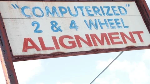 Computerized 2 and 4 wheel alignment writing caption text rectangle horizontal Stock Footage 248248781