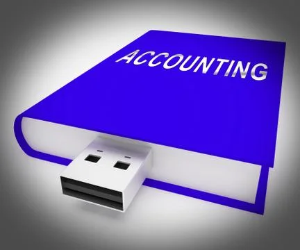 Computerized Accounting Digital Bookkeeping Audit 3d Rendering Stock Illustration