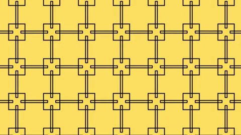 Computerized animation of bright yellow paper layout design, sliding Video stock 186696501