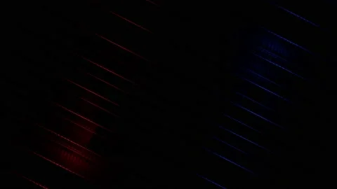 Computerized animation of dark black space with diagonal blue and orange Stock Footage 134444676
