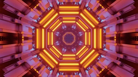 Computerized animation of immersing into three dimensional colorful Video stock 130168837