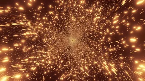 Computerized animation of numerous high energy cosmic dust particles. Stock Footage 132714166