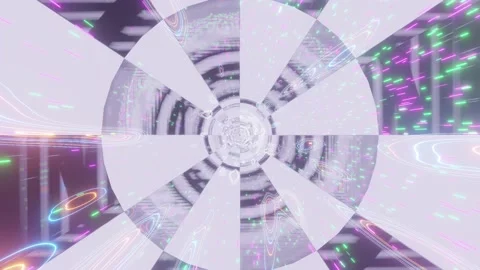 Computerized animation of time and space with cosmic energy releasing from Video stock 130616796