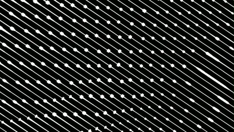 Computerized animation of white lines on black background rotating on its Stock Footage 139046471