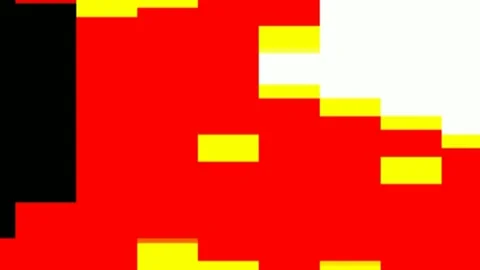 Computerized animation of white, red and yellow linear design Video stock 132873322