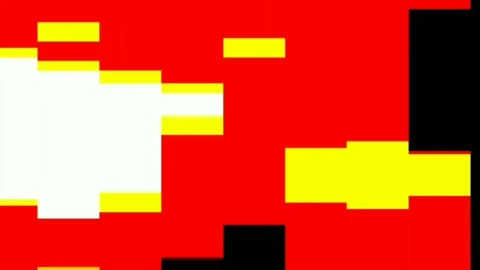 Computerized animation of white, yellow and black linear design bricks, Video stock 132478717