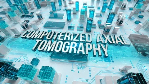 Computerized Axial Tomography with medical digital technology concept Stock Footage 106543883