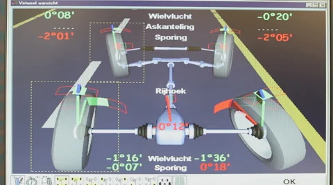 Computerized car wheel alignment machine monitor 스톡 동영상 51970761