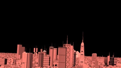 Computerized City 24 FPS 動画素材 123800615