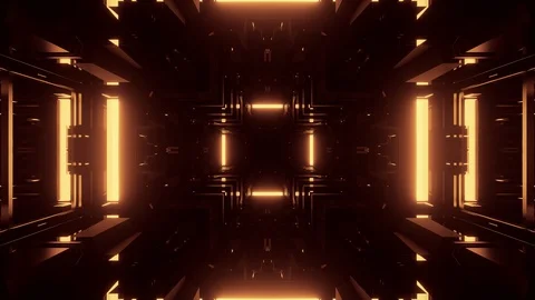 Computerized digital animation of immersing into three dimensional dark Video stock 130168874