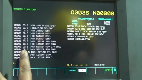 Computerized Digital Display Showing CNC Machine Position While Processing An Stock Footage 332368467