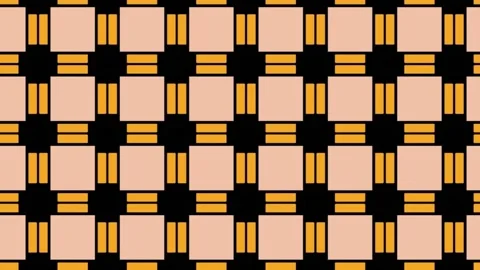 Computerized digital print of symmetrical squares paper layout, sliding Stock Footage 186695752
