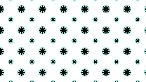 Computerized digital prints of small flowers and crosses on white Video stock 202014307
