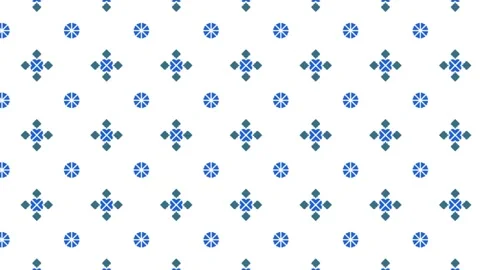 Computerized digital prints of small flowers and crosses on white Stock Footage 232080111
