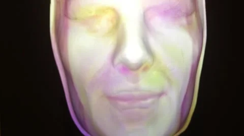 Computerized face Vídeos de archivo 40313902