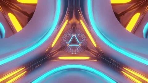Computerized fractal animation of multicolored kaleidoscope sequence Video stock 138656399